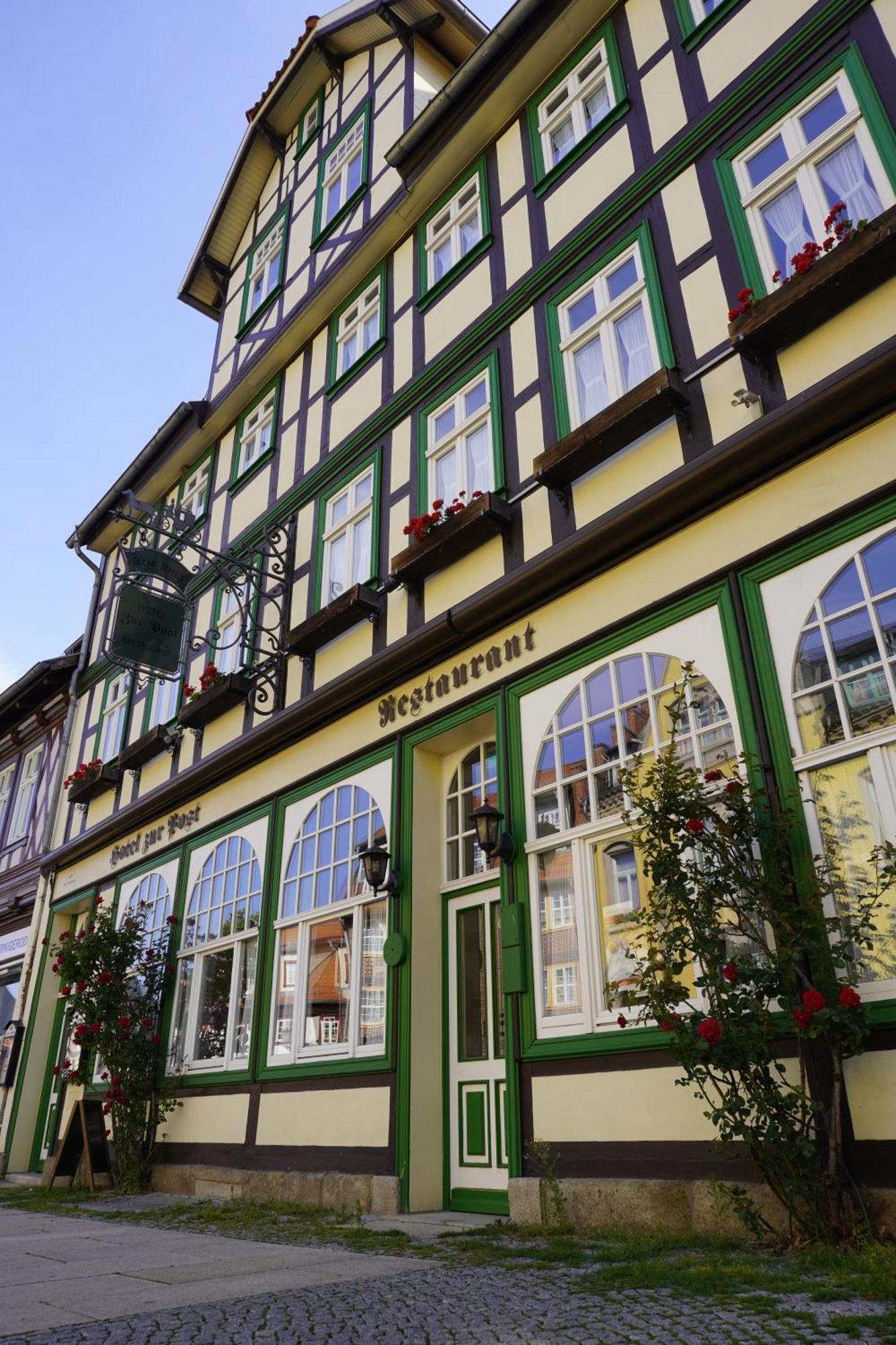 Hotel Garni Zur Post Wernigerode Bagian luar foto